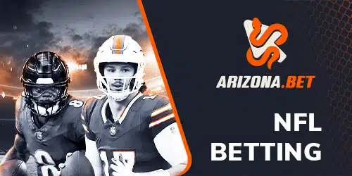Arizona Bet NFL betting banner showing three NFL players